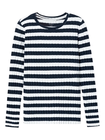 NAME IT Stribet Rib Bluse Lillo Dark Sapphire 